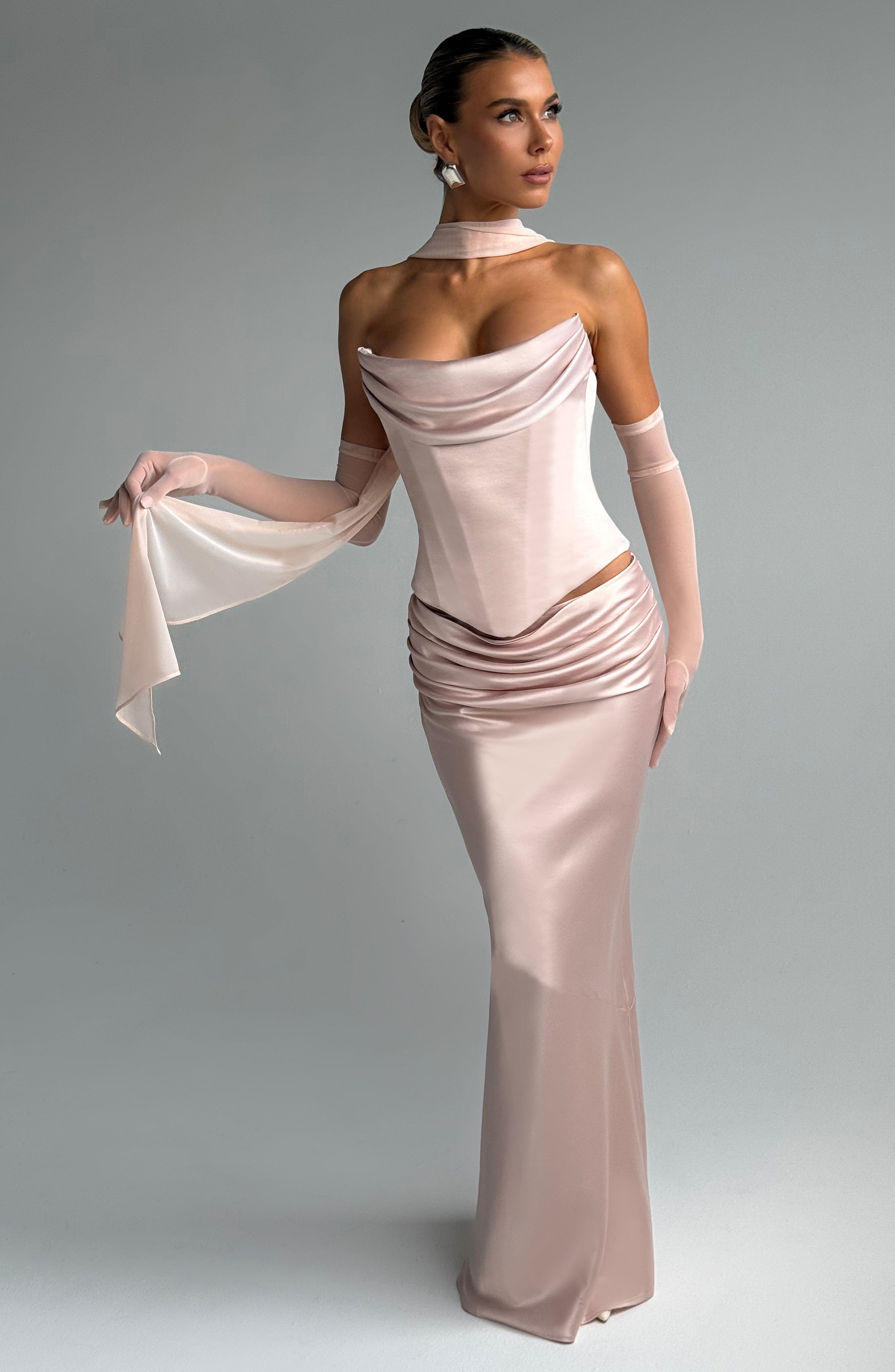 Bernadette Maxi Skirt - Soft Peach